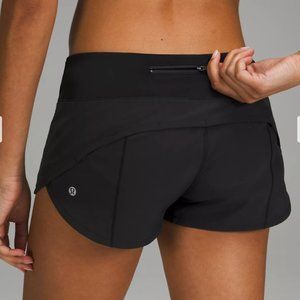 Lululemon Black Speed-Up Low-rise 2.5" Running Shorts Size 6